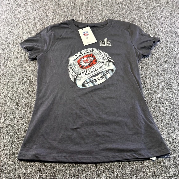Nike Other - Kansas City Chiefs T Shirt Womens Small Black Nike Anthracite NFL Crew Neck Tee